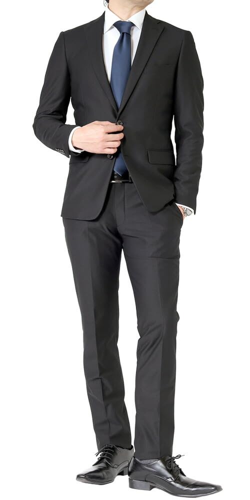 スーツ メンズスーツ 春夏スーツ スリムスタイル ストレッチ素材 ご家庭で洗濯可能 5COLOR Y体 A体 AB体 2ツボタンスーツ ビジネススーツ