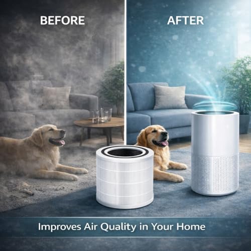 Nispira Replacement Filter Compatible with Humsure HKJ-200A Air Purifier, 3-Stage Filtration System with Activated Carbon & True HEPA, 360° Cylindrical Air Filter, 1 Pack by Nispira - Used condition - Image 7