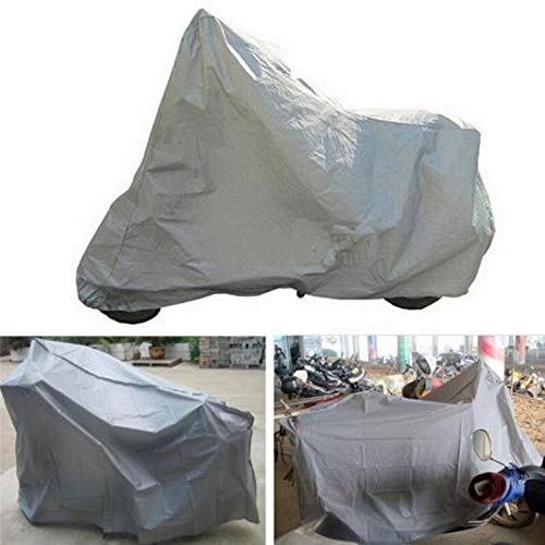 Housse De Protection Étanche Anti-poussière Respirant Respirant La Pleine Protection Anti UV Moto Couvre Argent Moto Capot Scooters Covers Bâche de protection pour moto ( Color : Silver , Size : S ) Cover