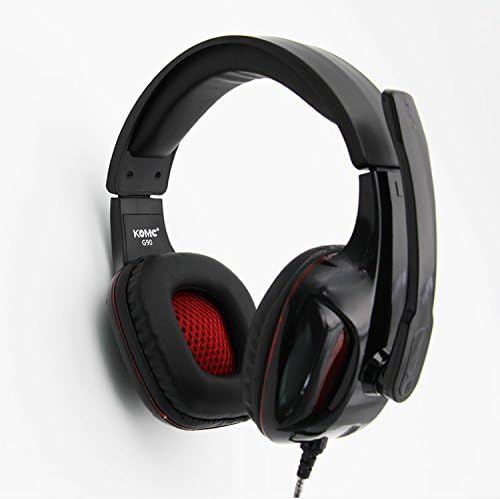 KOMC G90 On-Ear Gaming Headset/Headphones with Mic (Red,Black)