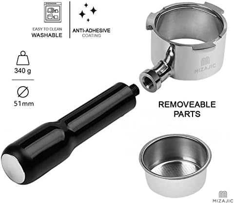 MIZAJIC Bottomless Portafilter 51mm for 