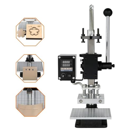 Herramienta de Estampado de Papel Caliente y Pliegue Manual - Máquina de Grabado Digital para Tarjetas de Cuero, Papel y PVC, Impresora Multifuncional de Prensa de Logotipo,Package3-8*10cm