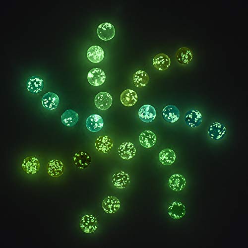 Urmforweilin Glass Marbles for Kids Glow in The Dark Marbles, 16 mm Marbles Shooters Games Bag of Chinese Checkers Colored Glass Marbles Bulk Small Tiny Cheap Marbles Assorted Sizes (30 Pcs, 5/8 in)