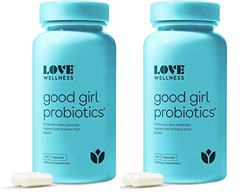 Garner Love Wellness Good Girl Vaginal Probiotics, 2-Pack, 120 Capsules - Women's Probiotic Supports & Maintains Flora Urinary Tract Health Feminine Balance pH Levels Dairy Gluten-Free