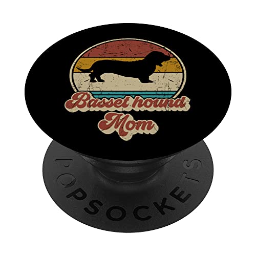 Basset Hound Mom Divertente Donna Amante Del Cane Regalo Basset Hound PopSockets PopGrip Intercambiabile
