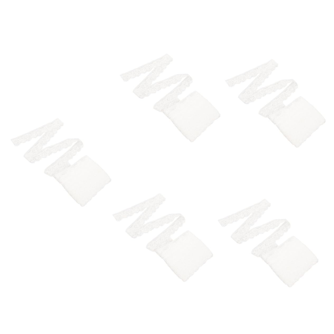 Operitacx 5stücke Spitzenband Elastische Blumenspitze Für Bekleidung Gardinen Und Tischdecken Naturweiß Für Kreative Bastelprojekte Und Modeschmuck