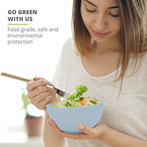 image for STORESUM Cereal Bowls - 26OZ Unbreakable Wheat straw Bowls For Kitchen