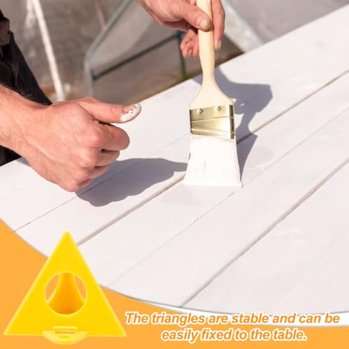 Sixfolo Maler Pyramiden 40 Stück Kunststoff Pyramidenständer Mini Kegel Malständer Dreieckige FarbstäNder für Leinwände Pyramiden Stands Set für Leinwand Schranktür Möbel,Gelb und Rot