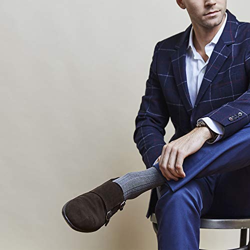 Goldtoe Men's Classic Canterbury Crew Dress Socks, 3-Pairs, Tan/Khaki/Black, Large #TOP3