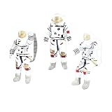 B Baosity 3X 1/64 Scale Astronaut Figurines Spaceman Model, Hand Painted,Miniature Astronaut Action Figure for Scenery Landscape Decor