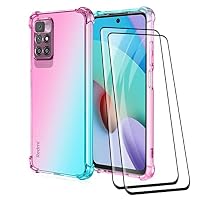 DOINK Cover Pendenza Colorato per Huawei Honor X8, Custodia Traslucido Silicone TPU con Antiurto Bumper - Rosa Blu