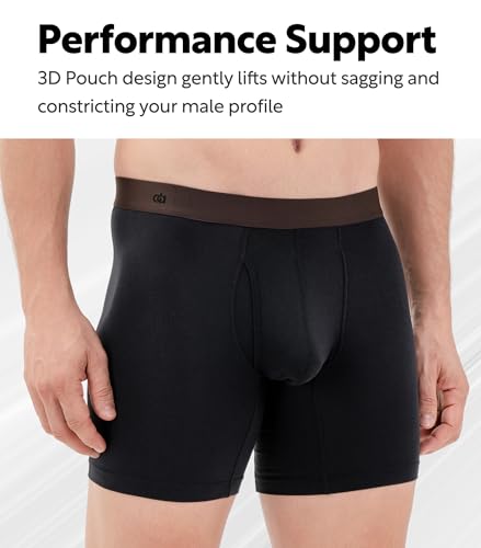 DAVID ARCHY Mens Boxer Briefs Rayon Made From Bamboo Breathable Soft Underwear Support Pouch Underwear for Men 4 Pack3