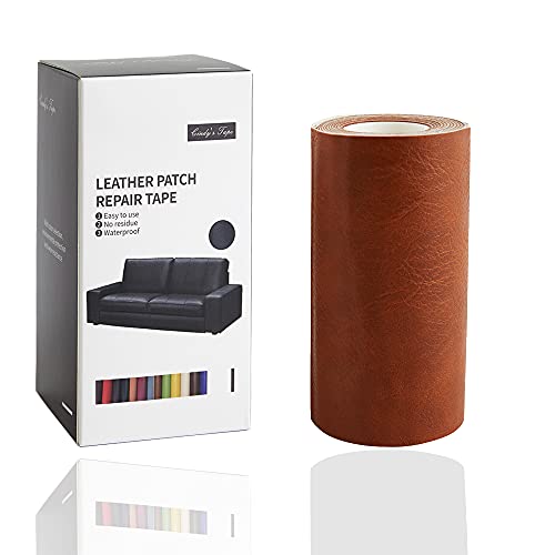 Image of Leather Repair Tape kit Patch Heavy Duty, Retro Brown 4 x 60inch Self Adhesive Patch for Couch,Sofa,Car Seat,Furniture, Drivers Seat,Computer Chair First Aid Vinyl Repair kit