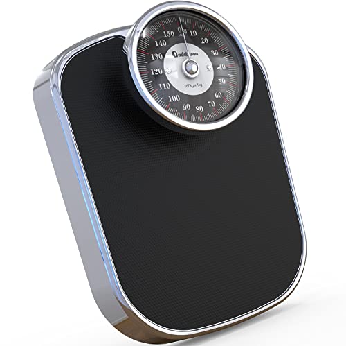 Adamson A26 Analogwaage - NEU 2024 - bis 160kg, rutschfeste Gummioberfläche, extra groÃŸe Ziffern, hochpräzise Personenwaage Analog, langlebig, 20-Jahre Support für Haushalt, Schlafzimmer, Bad