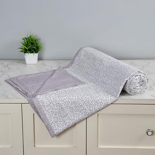 Image of Florida Cotton Double Bed All Season Reversible AC Dohar (Lavender, 220x240 CM)