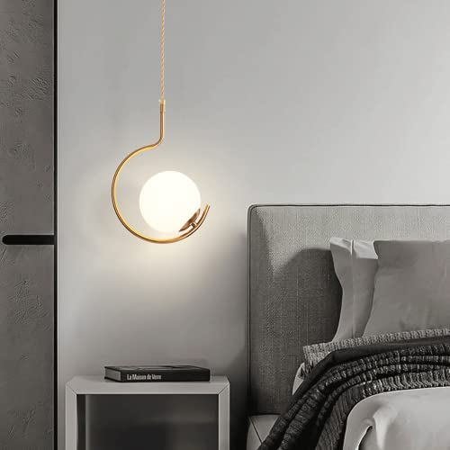 Lámpara lineal dorada E27 para eliminar sombras en el comedor con cristal difusor 4