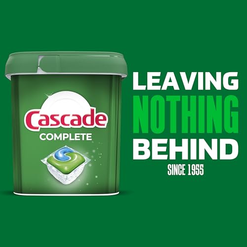 Image of Cascade Complete Action Dishwasher Detergent Pods Fresh Scent Dishwasher Pods and Tablets, Powerful Dishwashing Detergent for Spotless Dishes, Grease-Fighting Dish Pods and Dish Tabs, 43 Count