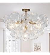 Luxury Bubble Chandelier Light Semi Flush Mount Ceiling Light