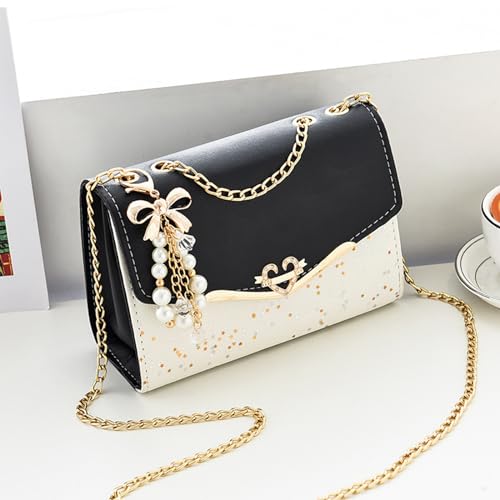 Image of CORIOS Elegant Shoulder Bag for Women - PU Leather Handbag with Sequin Crossbody & Messenger Bag Styles