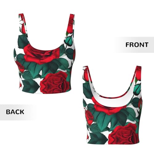 Chaleco de yoga para mujer fitness camiseta sin mangas de entrenamiento con flores 4
