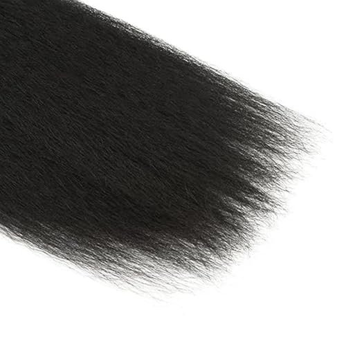 Extensiones de pelo real Yaki lacio sin procesar de 71 cm, negro natural con mínimo olor 6