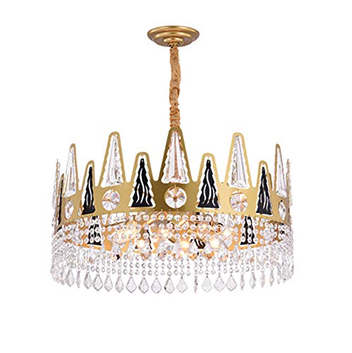 Luminaire suspendu en cristal pour illuminer vos dîners en salle à manger dorée