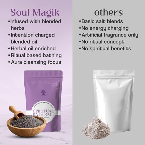 Image of Negativity Removal Bath Salt 200g & Black Tourmaline Evil Eye Bracelet Aura Cleansing, Spiritual Protection & Negative Energy Removal Combo for Men & Women