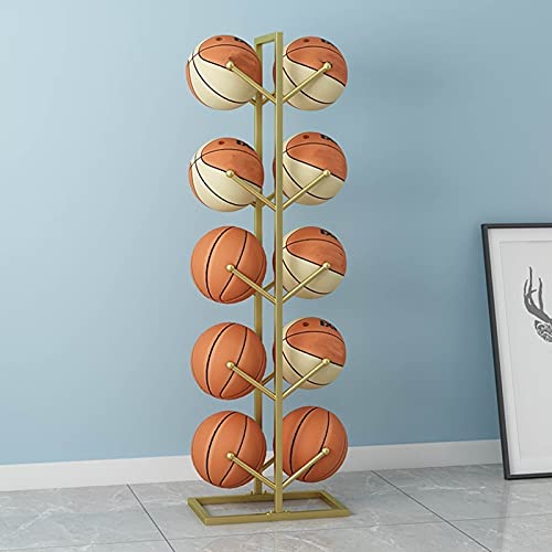 Ballenreks Voetbalhouder Metalen basketbal opslagrek sportuitrusting Organizer voor sportscholen en garage, 5-tier bal… - Image 4