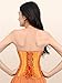 Zhitunemi Corset for Womens Halloween Costumes: Renaissance Costume Women Shapewear - Vintage Retro Lovers for Aged 25-35 Petite Orange Corsets Medium
