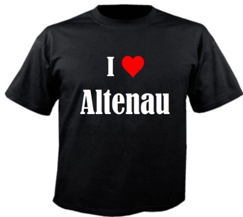 T-Shirt I Love Altenau Größe XL Farbe Schwarz Druck Weiss Cover