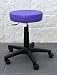 GALIZIA Prjme Sgabello Girevole Centro ESTETICO, STUDIO MEDICO, DENTISTICO E PODOLOGO, Base con Ruote, Regolabile in Altezza con LEVETTA A Gas, Rivestimento in ECOPELLE LAVABILE 100% (VIOLA)