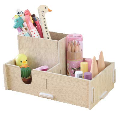 Porte-crayons en bois pour organiser un bureau encombré facilement