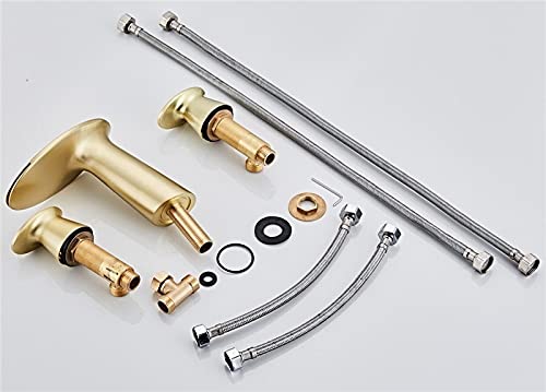 Robinet de lavabo chrome à 3 trous avec mitigeur cascade eau chaude et froide