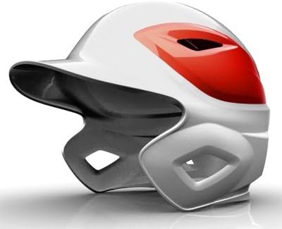 All-Star System 7 White 2-Tone Batting Helmet White | Scarlet