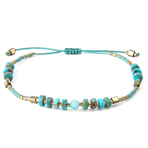 KELITCH Colorful Beads Strand Bracelet Handmade Bohemia Friendship Charm String Bangles Anklet Fashion Jewelry for Girls