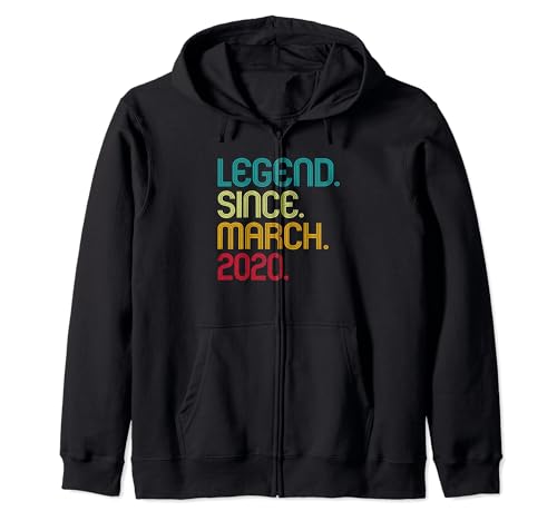 Legend Since March 2020 Vintage March 2020 Retro Men Women Sudadera con Capucha