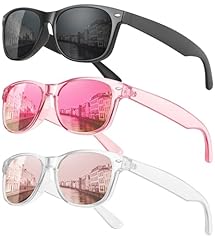 (3 Pack) Black/Purple Pink Mirrored/Pink Mirrored