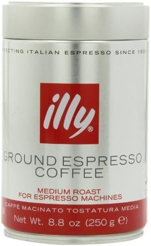 Caffe (Medium Roast, Ground coffee Red Band), 8.8-Ounce Tins (Pack of 2) by illy [Foods]