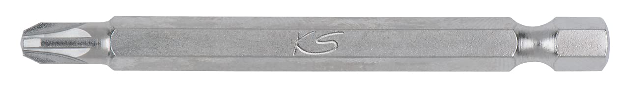 KS Tools 911.7727 75mm PZ1 1/4-inch Classic Bits (5 Pieces), Silber
