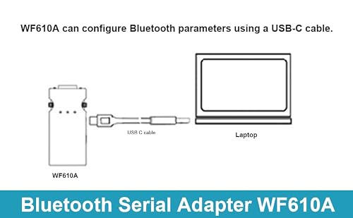 WAVARCL Long Range RS232/RS-232 Serial Bluetooth Adapter Supports 9 pin or RJ45 Interface,Cisco Compatible Console Cable,Wireless Configuration of switches, routers,etc. (WF610A)