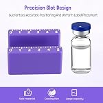 Affrolling 2 Pcs 3ml and 10ml Vial Label Applicator with Label Stickers Bottle Labeling Application Tool for Small Jars Essential Oils Containers Bottles(Purple) - Image 5