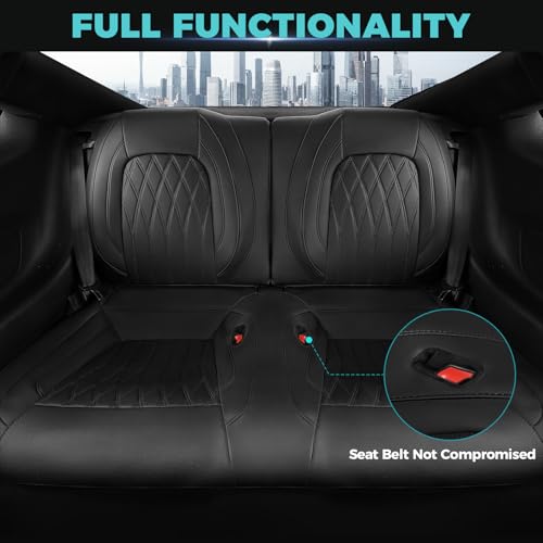 Image of Custom Fit Seat Covers for Ford Mustang Coupe 2015-2025, Black