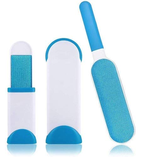HIMAN FRENJNI Double Sided Fur Remover Set for Clothing, Pet Hair, Carpet Dust, Sofa, Lint Self-Cleaning Reusable & Washable Magic Brush (B0857J4X87) Amazon Price History, Amazon Price Tracker