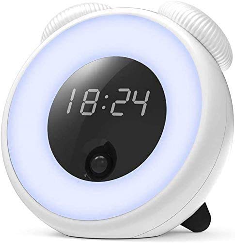 Aplique de pared minimalista con despertador LED para crear un ambiente relajante en tu dormitorio
