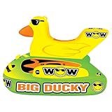 WOW World of Watersports Big Ducky 1 2 or 3 Person Inflatable Towable Deck Tube for Boating, 18-1140