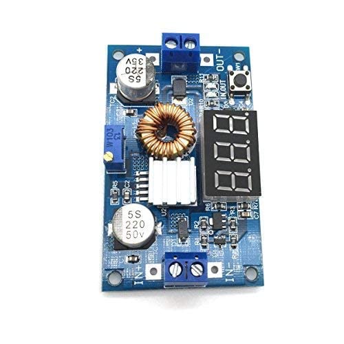 AptoFun Module Buck Step Down Réglable 75W 5A Avec Voltmètre - 4-38V Vers 1.25-36V
