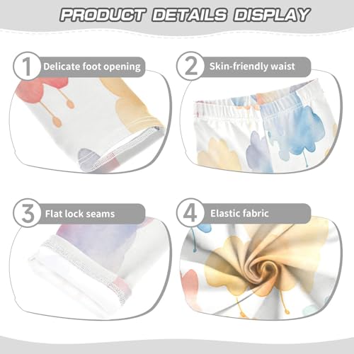 Bolaz Toddler Girls Leggings Printed Yoga Pants Leggings Colorful Cloud for Kids3