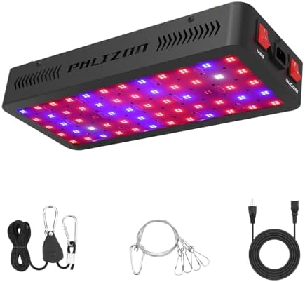 Phlizon Upgraded 600W LED Grow Light with SMD LEDs 2x2ft Full Spe...