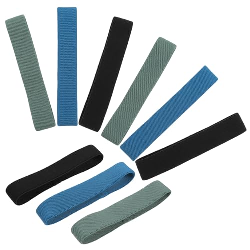 Healeved 9 Correas Elásticas para Fiambrera 25X300 MM Banda Elástica para Caja Bento en Colores Azul Negro y Verde 9 Piezas para Oficina Escuela y Camping Accesorio Seguro para Cajas