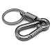 Nuoxinus Classic Retro Style Simple Keychain Strong Carabiner Shape Key Chains Ring Keyring Key Fob Holder for Men Women